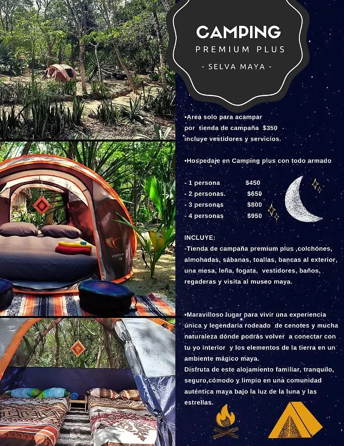 Cenote, Camping & Mas Aldea Maya Tulum Hotell Lyxtält